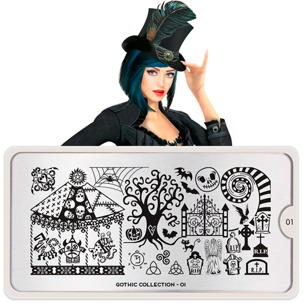 MoYou-London Collezione Schablone Gothic 01 Art.MPGOT01