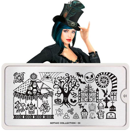 MoYou-London Collezione Schablone Gothic 01 Art.MPGOT01