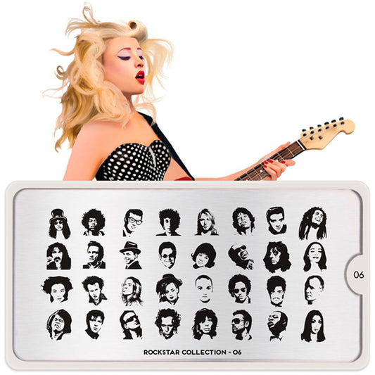 MoYou-London Schablone Collezione Rockstar 06 Art.MPROC06