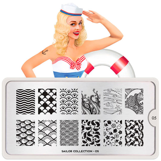 MoYou-London Schablone Collezione Sailor 05 Art.MPSAI05