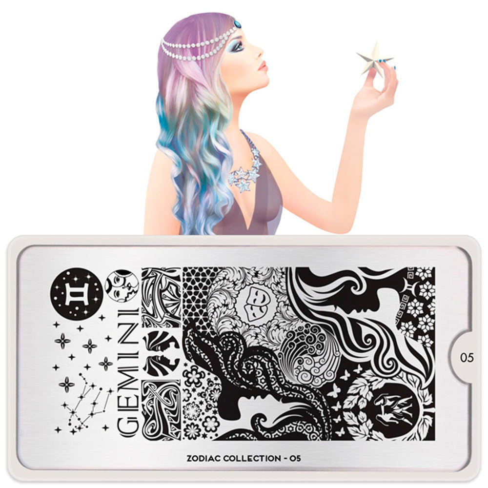 MoYou-Londra Schablone Collezione Zodiac 05 Art.MPZOD05