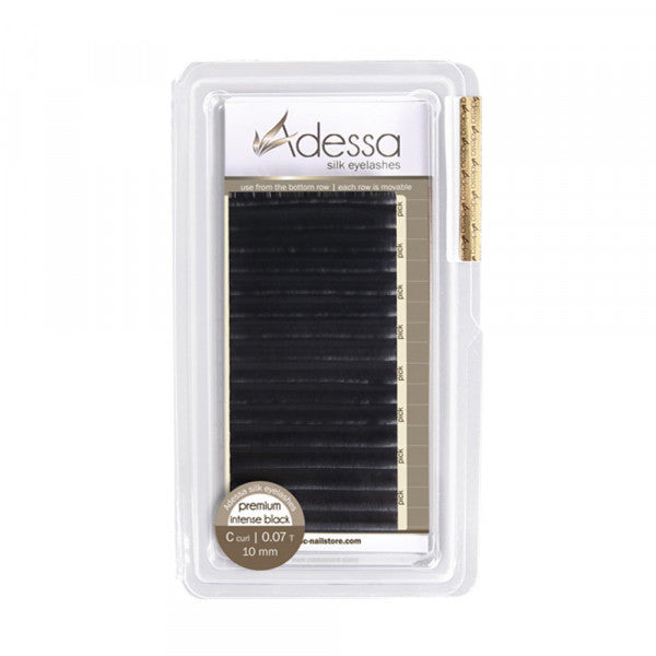 C curl, Stärke 0,07 Adessa Silk Lashes premium intense black art.10051-16-0707