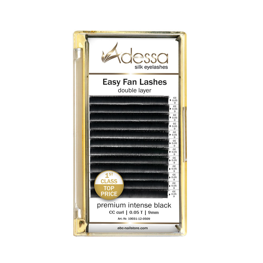 CC curl, 0,05/9 mm Adessa Easy Fan Lashes premium intense black Art.10031-12-0509