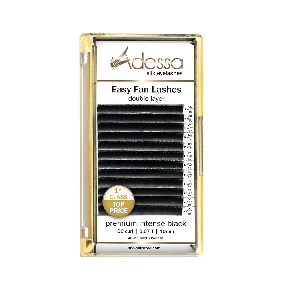 CC curl, 0,07/10 mm Adessa Easy Fan Lashes premium intense black Art.10031-12-0710