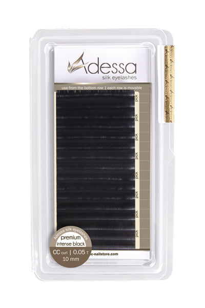 CC curl, 0,05/10mm Adessa Silk Lashes premium intense black Art.10052-16-0510