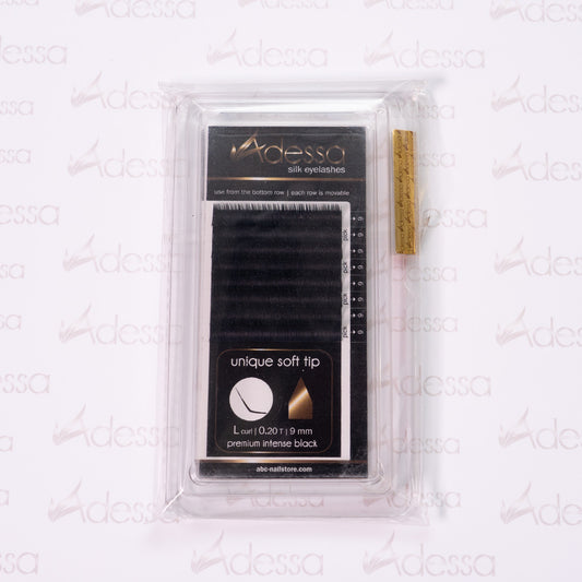 L-Curl, 0,20 / 9mm Adessa Silk Lashes premium intense black Art.10054-08-2009