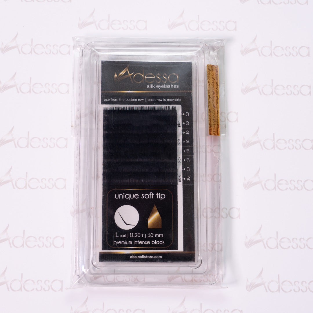 L-Curl, 0,20 / 10mm Adessa Silk Lashes premium intense black Art.10054-08-2010