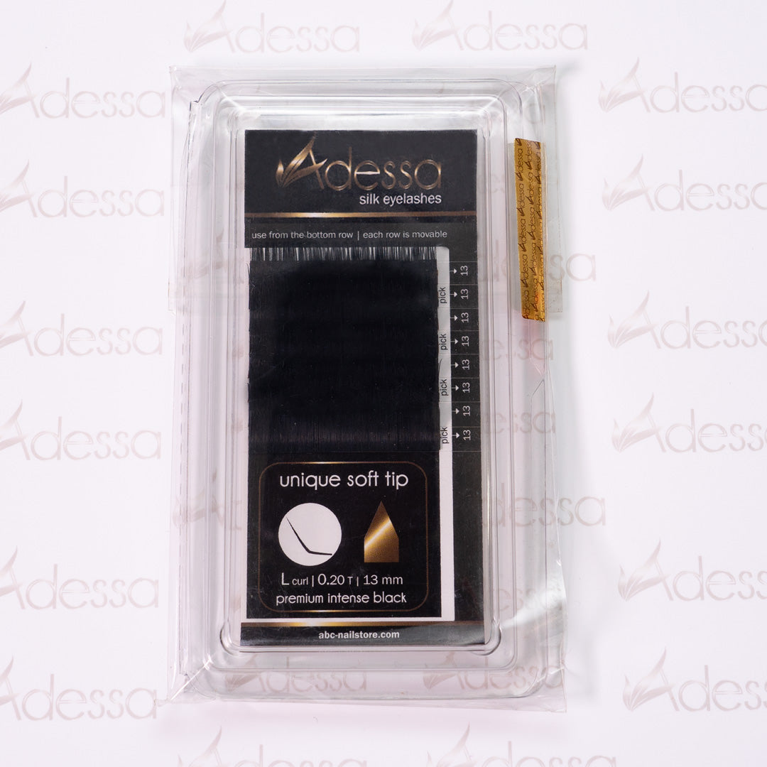 L-Curl, 0,20 / 13mm Adessa Silk Lashes premium intense black Art.10054-08-2013