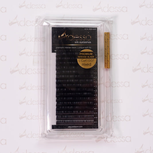 L-Curl, mixed 0,20 / 7-13mm Adessa Silk Lashes premium intense black Art.10054-16-07