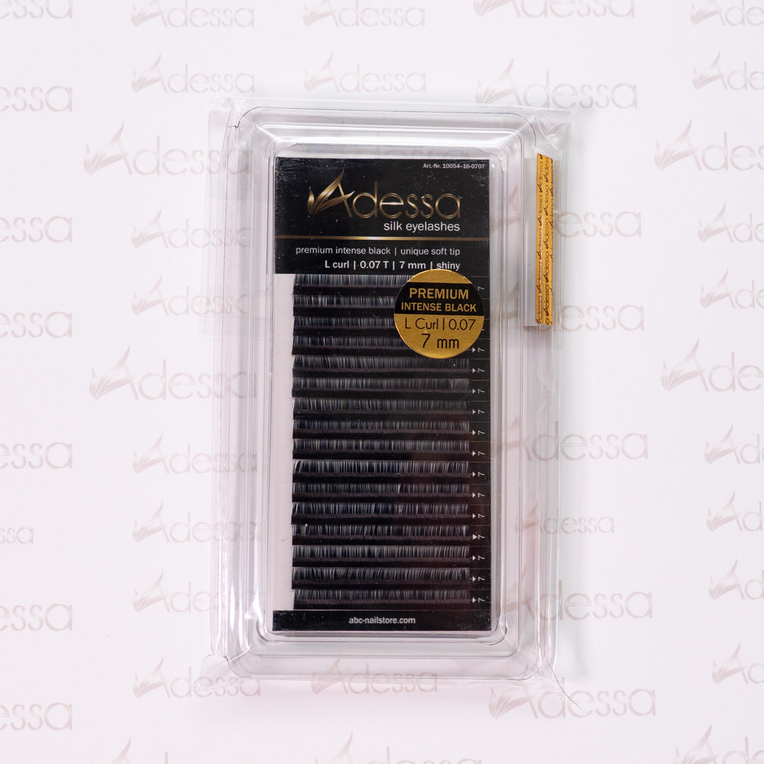 L-Curl, 0,07 / 7mm Adessa Silk Lashes premium intense black Art.10054-16-0707