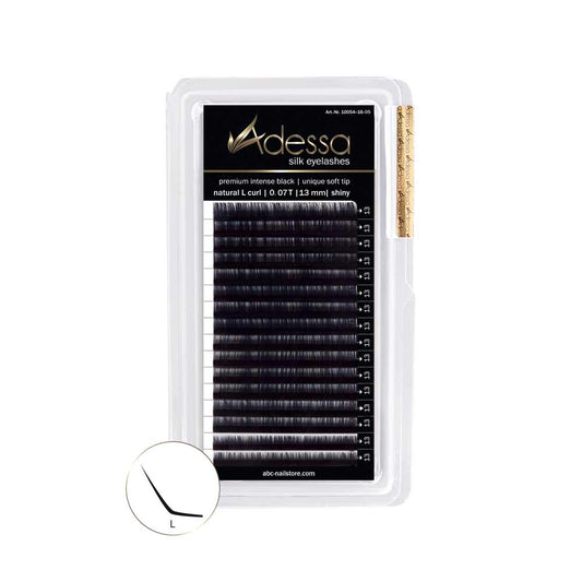 L-Curl, 0,07 / 13mm Adessa Silk Lashes premium intense black Art.10054-16-0713