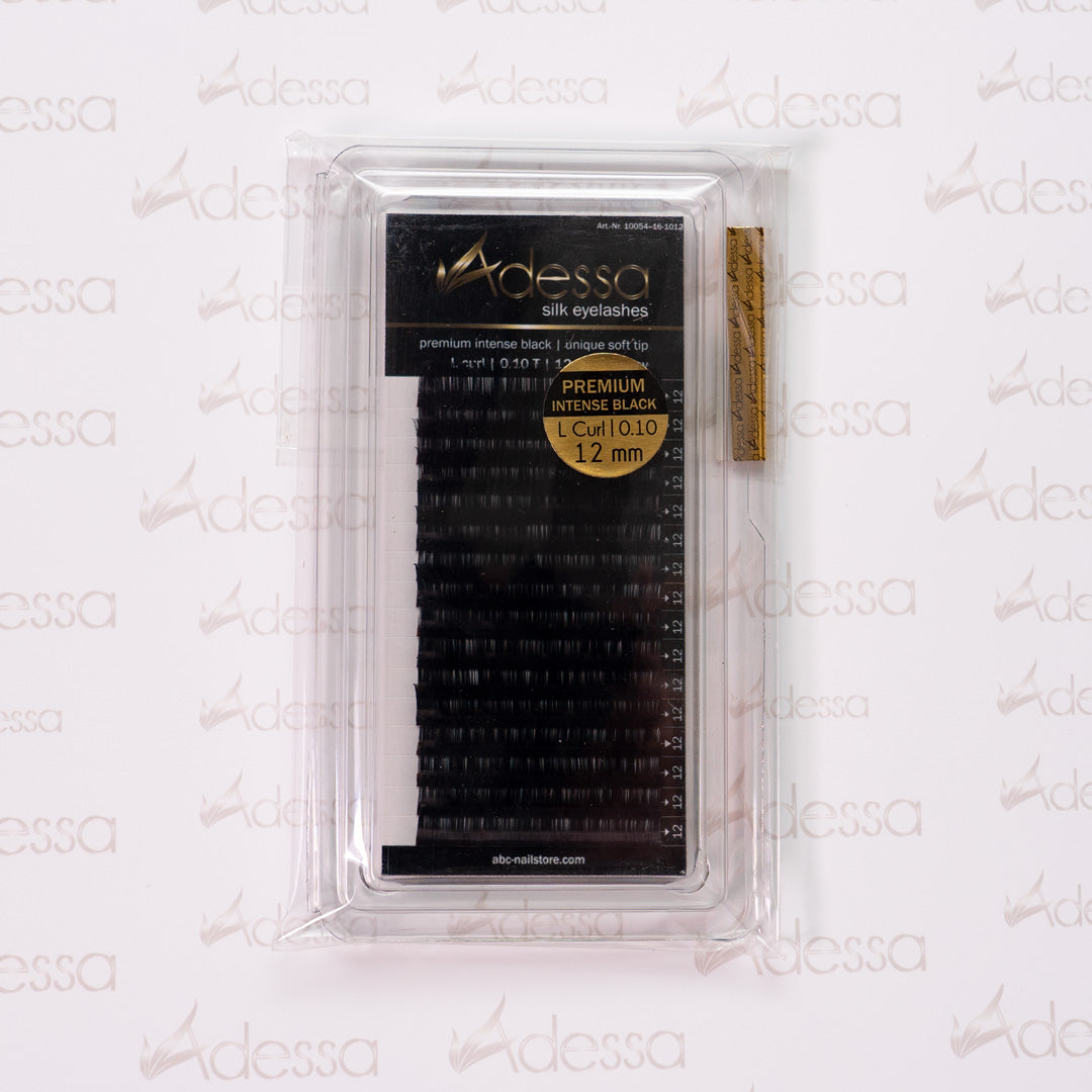 L-Curl, mixed 0,10 / 12mm Adessa Silk Lashes premium intense black Art.10054-16-1012