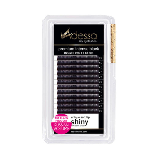 DD curl, 0,03 / 12 mm Adessa Silk Lashes premium intense black Art.10055-12-0312