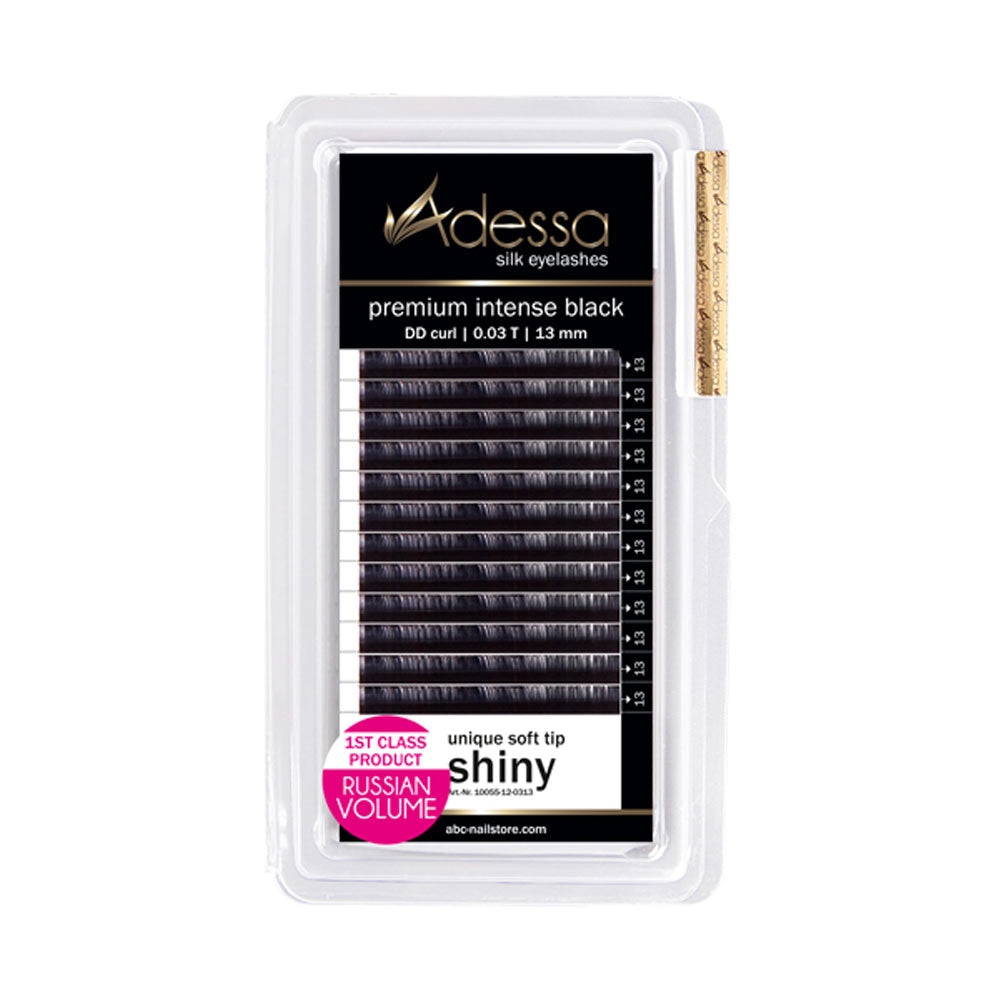 DD curl, 0,03 / 13 mm Adessa Silk Lashes premium intense black Art.10055-12-0313