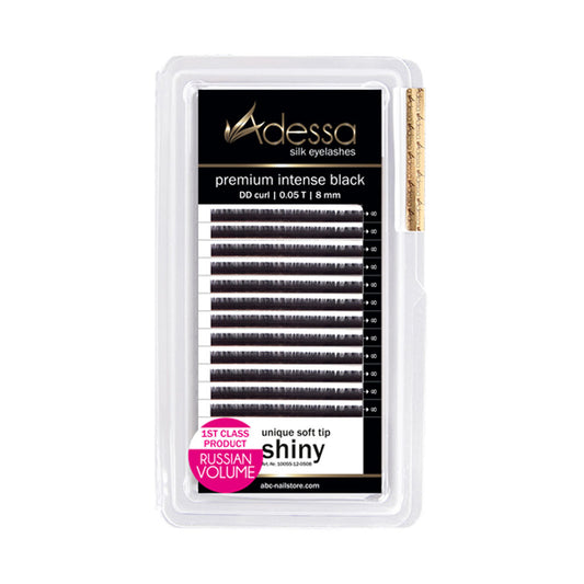 DD curl, 0,05 / 8mm Adessa Silk Lashes premium intense black Art.10055-12-0508