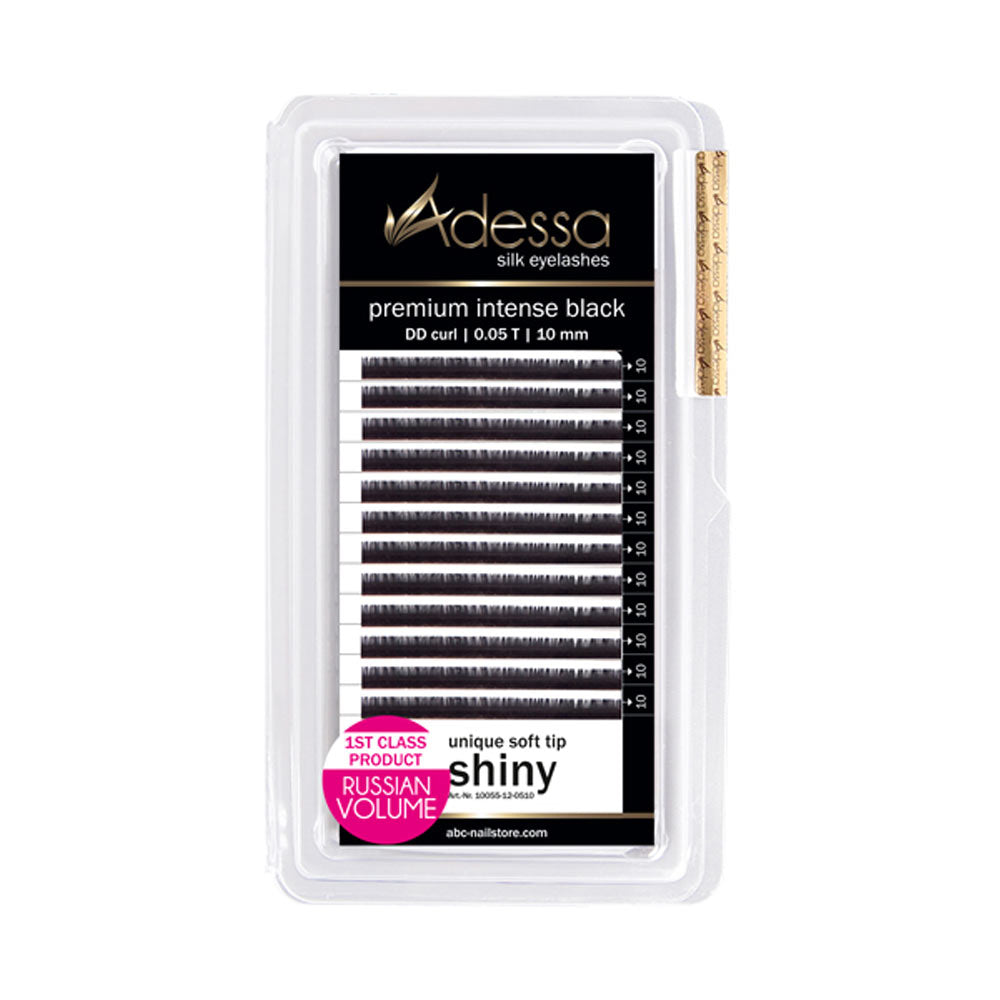 DD curl, 0,05 / 10mm Adessa Silk Lashes premium intense black Art.10055-12-0510