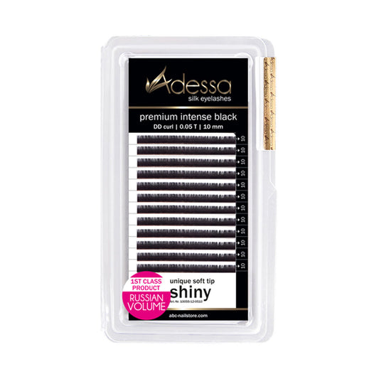 DD curl, 0,05 / 10mm Adessa Silk Lashes premium intense black Art.10055-12-0510