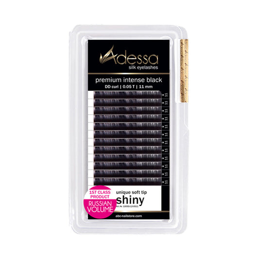 DD curl, 0,05 / 11mm Adessa Silk Lashes premium intense black Art.10055-12-0511