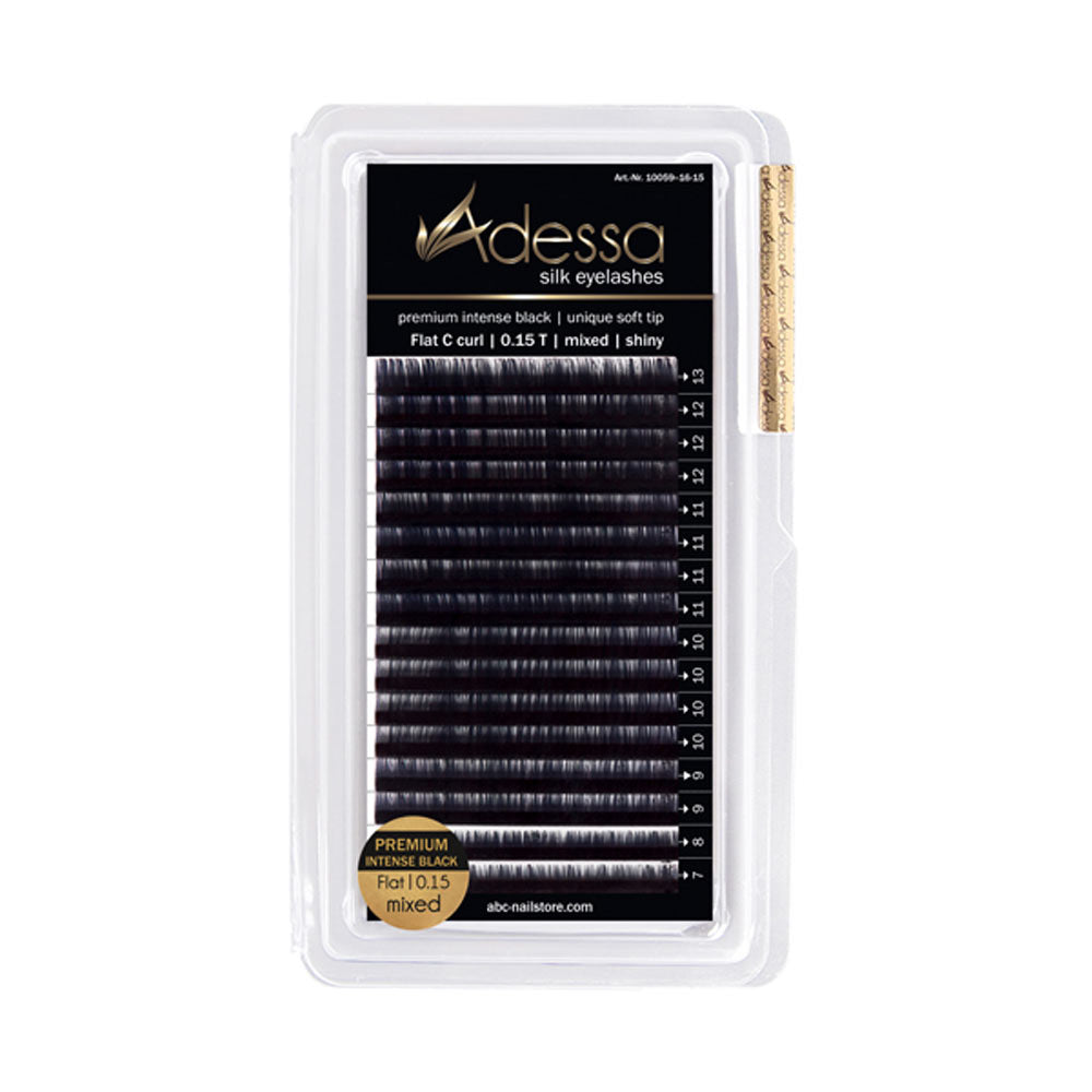 C-Curl, mixed 0,15/7-13mm Adessa Silk Lashes premium flat Art.10059-16-15