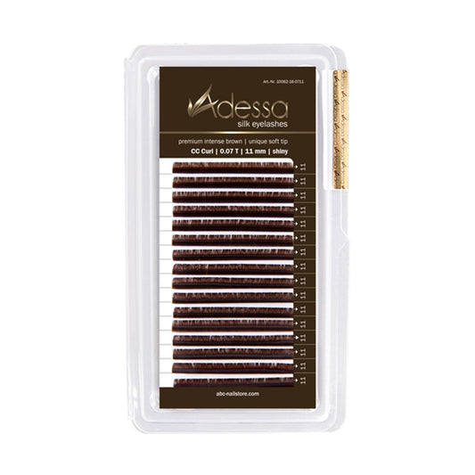 Adessa Silk Lashes premium intense brown shiny tray, CC curl, 0,07 / 11mm Art.10062-16-0711