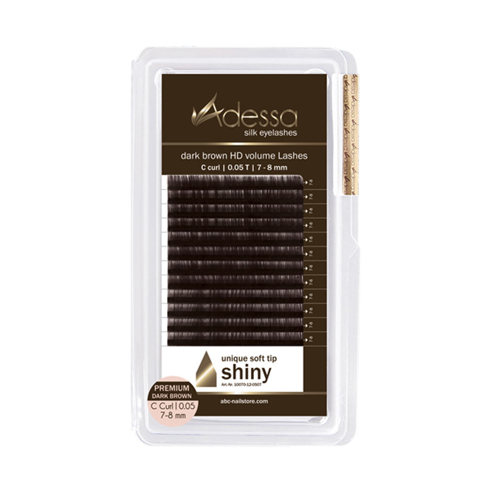 Adessa Silk Lashes premium dark brown HD volume, tray C curl, 0,05 / 7-8mm Art.10070-12-0507