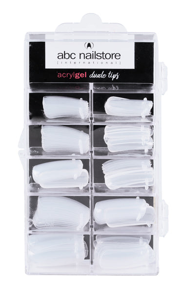 abc Nailstore doppie punte per gel acrilici, 100 pezzi art.2400