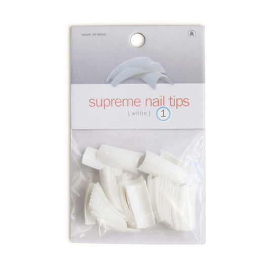 Supreme nail tip french #1, sacchetto di ricarica da 50 pezzi articolo 3100-01