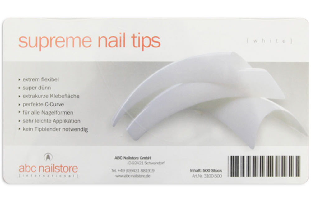 supreme nail tips french, Tipbox mit 500 Stück Art.3100-500