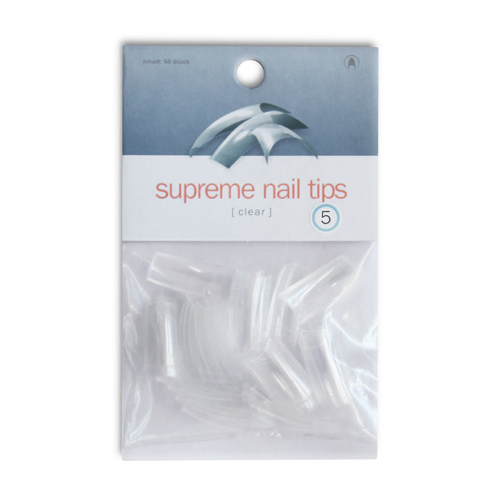 supreme nail tips clear #5, Refillbag mit 50 Stück Art.3101-05