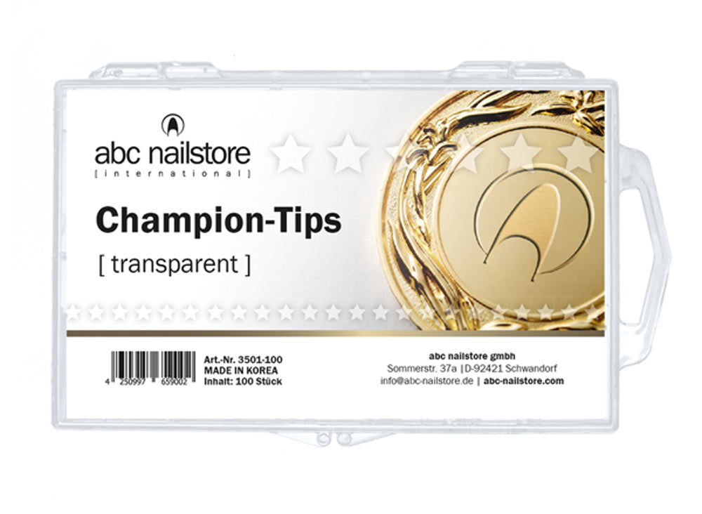 abc nailstore nail tips champion, clear Tipbox mit 100 Stück Art.3501-100