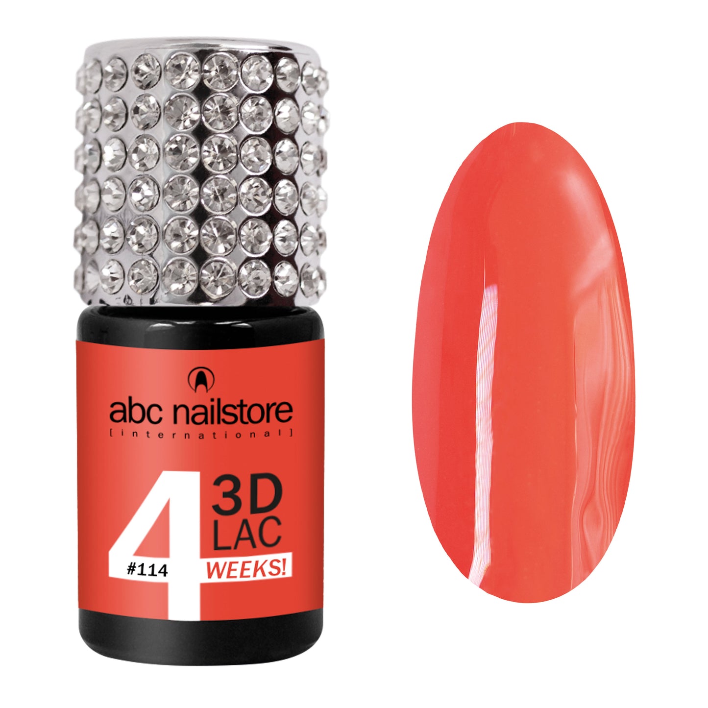 abc 3DLAC 4WEEKS, lightning red #114, 8ml. Art.8026-114