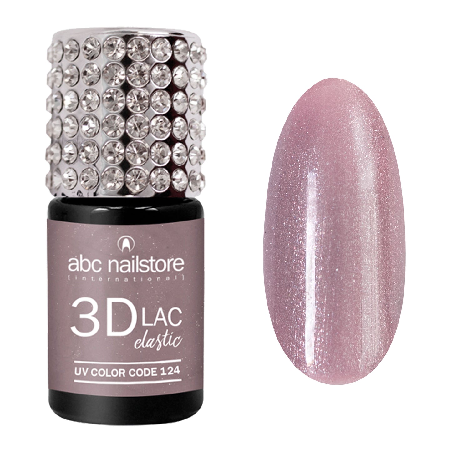 abc 3DLAC elastic purple carnation glam #124, 8 ml Art.8026-124