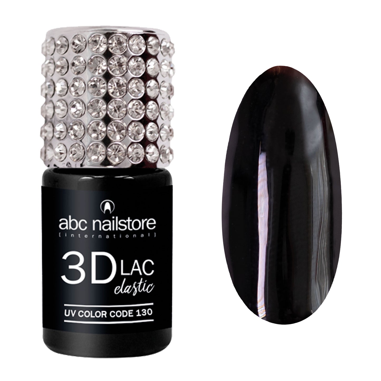 abc nailstore 3DLAC elastic, jet black #130, 8 ml Art.8026-130