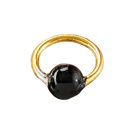 Anello piercing oro/nero Art.8800-07